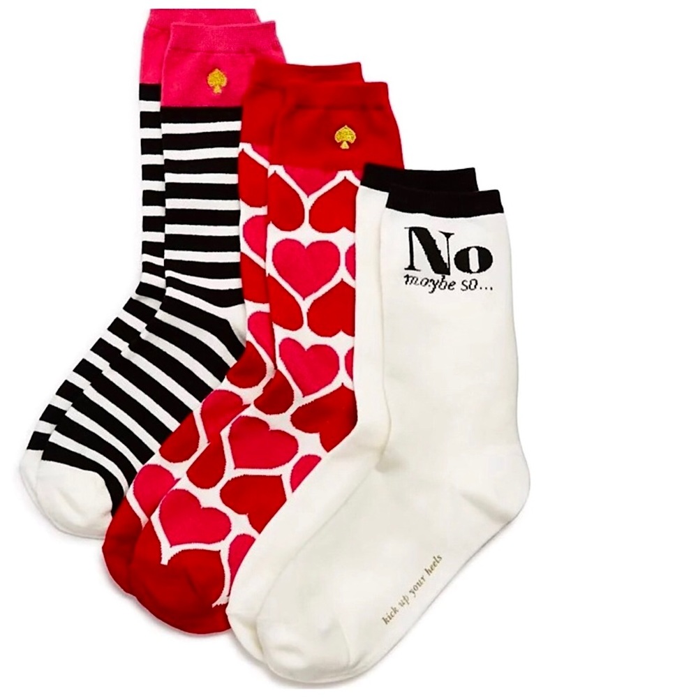 Kate Spade Valentine’s Day Socks 3-pack